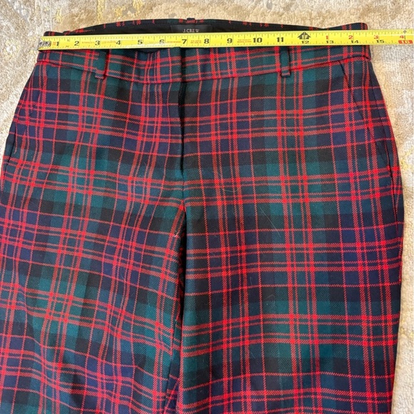J. Crew Cafe Capri Wool Red Tartan Pant size 4 - Picture 7 of 11